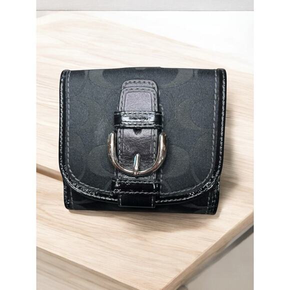 Y2K Coach Soho Signature Canvas Buckle Wallet - Picture 1 of 8